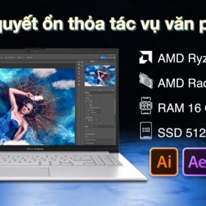 Asus Vivobook Go 15 E1504FA R5 7520U (NJ776W) - Laptop mỏng nhẹ, hiệu năng ổn định với Ryzen 5, RAM 16GB, SSD 512GB. Phù hợp sinh viên, dân văn phòng. Giá tốt, bảo hành chính hãng.